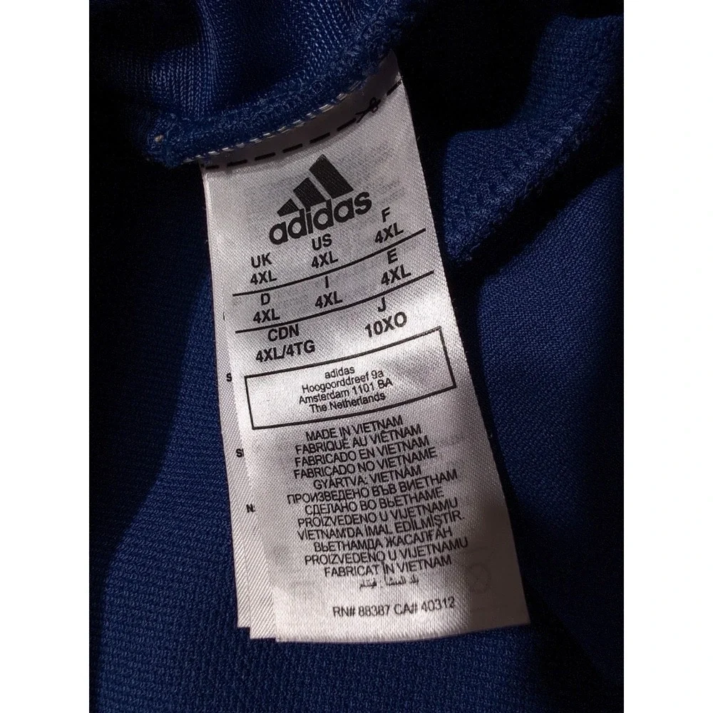 ADIDAS Tampa Bay Lightning Full Zip Hoodie‎ Jacket Blue Men's 4XL